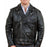 Jorde Calf Men's Classic Asymmetric Zip-Up Belt Slim Fit Motorcycle Biker Black Leather Jacket.