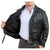 Jorde Calf Men's Classic Asymmetric Zip-Up Belt Slim Fit Motorcycle Biker Black Leather Jacket.