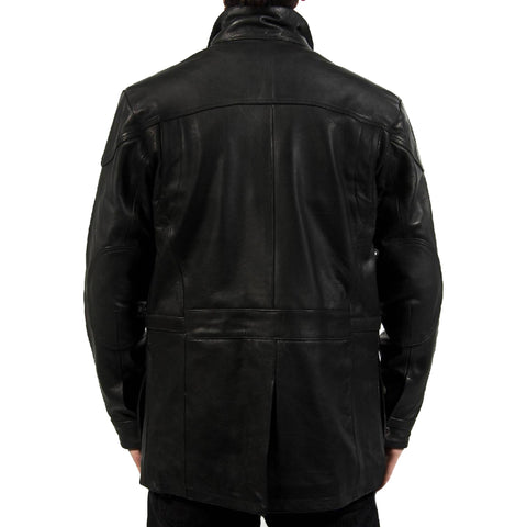 Vintage Arc Celebrity 24 Live Another Day  Jack Bauer Kiefer Sutherland Jet Black Leather Jacket.