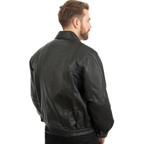 Vintage Arc Men's Vintage Motorcycle Biker Black Genuine Lambskin Leather Jacket For men.