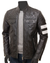 Jorde Calf Men's Quilted Diamond Stand Collar Black Cafe Racer Retro Biker Leather Jacket For men.