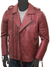 Jorde Calf Men's Casual Wear Slim Fit Quilted Style Lapel Collar Biker Red Leather Jacket For men.